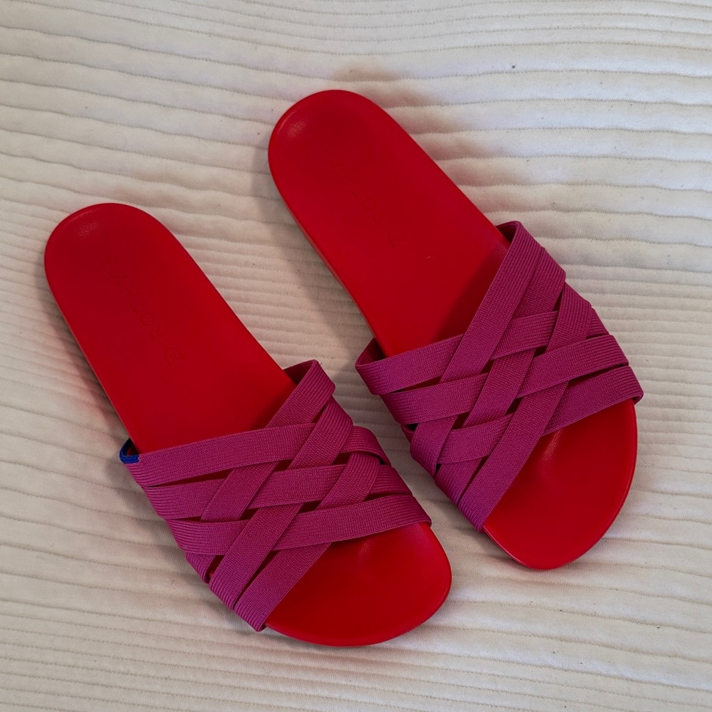 Rothy's Red and Purple Women's Sandals